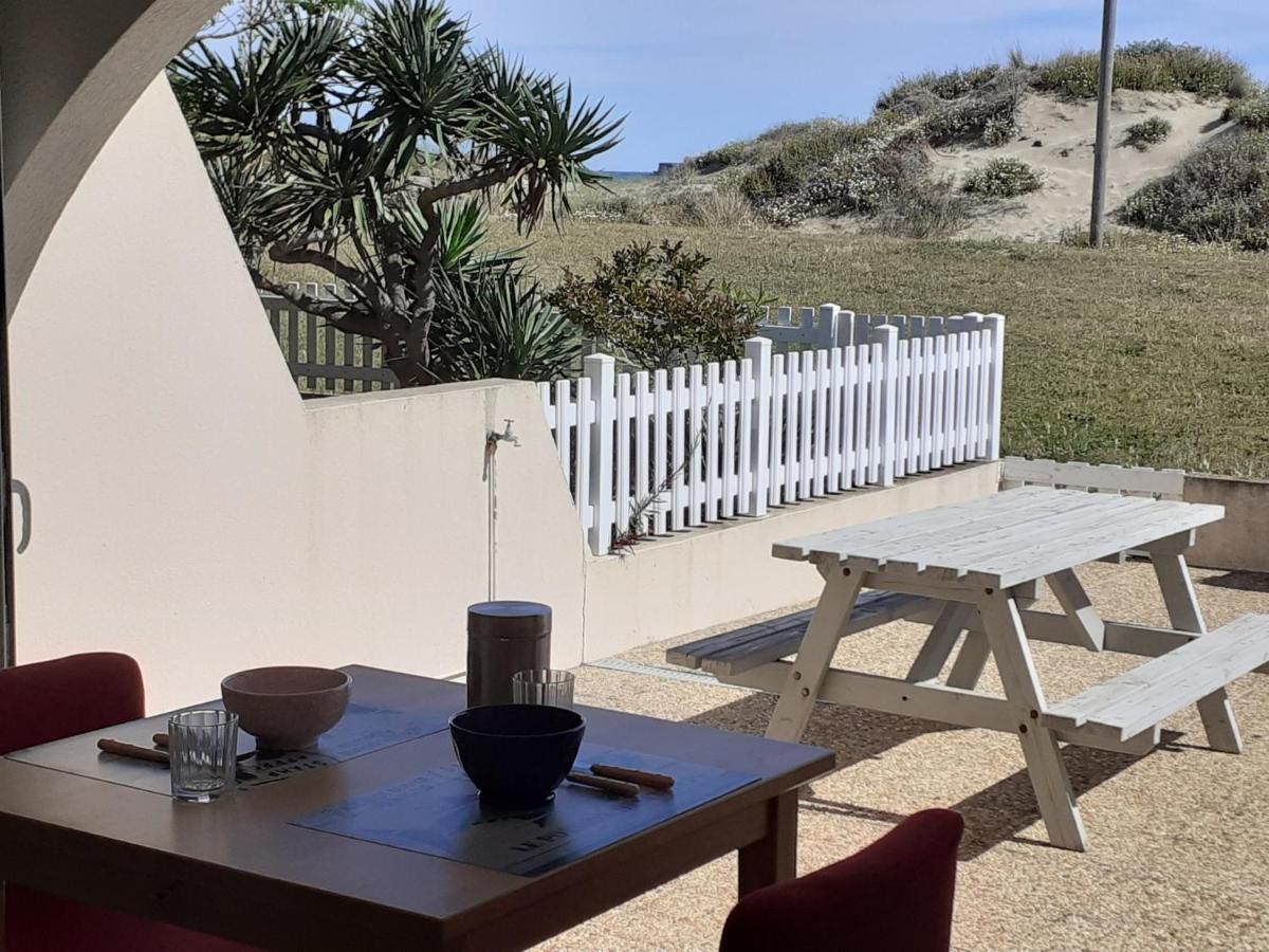 App 4 pers, accès direct plage, parking, Terrasse Agde Extérieur photo
