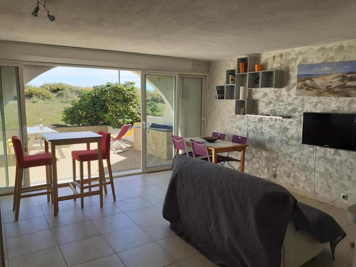 App 4 pers, accès direct plage, parking, Terrasse Agde Extérieur photo