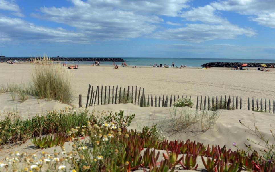 App 4 pers, accès direct plage, parking, Terrasse Agde Extérieur photo
